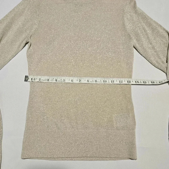 Silver Metallic Turtleneck Sweater - Never Worn - Picture 14 of 16